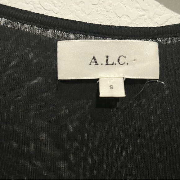 A.L.C. Luna Dress in Black Ruched Pleated Crepe Mini Size Small - Picture 10 of 13